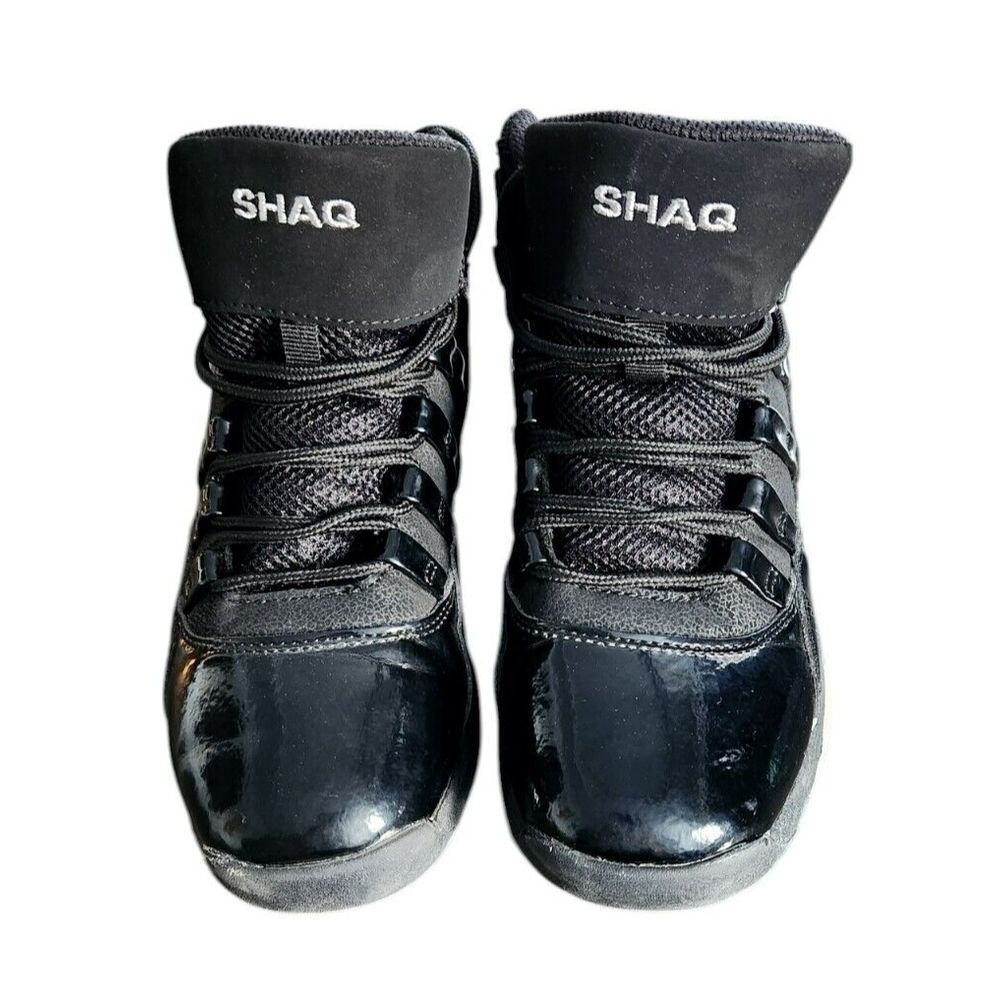 Shaq Full Press Kids Basketball Sneakers Black High Top Shoes Size 3 Q6980YBK